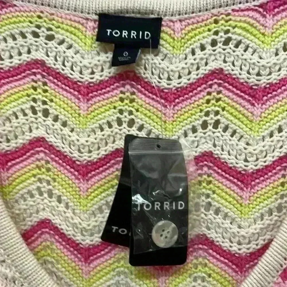 NWT Torrid Pointelle Cotton Cardigan Sweater - Picture 8 of 9